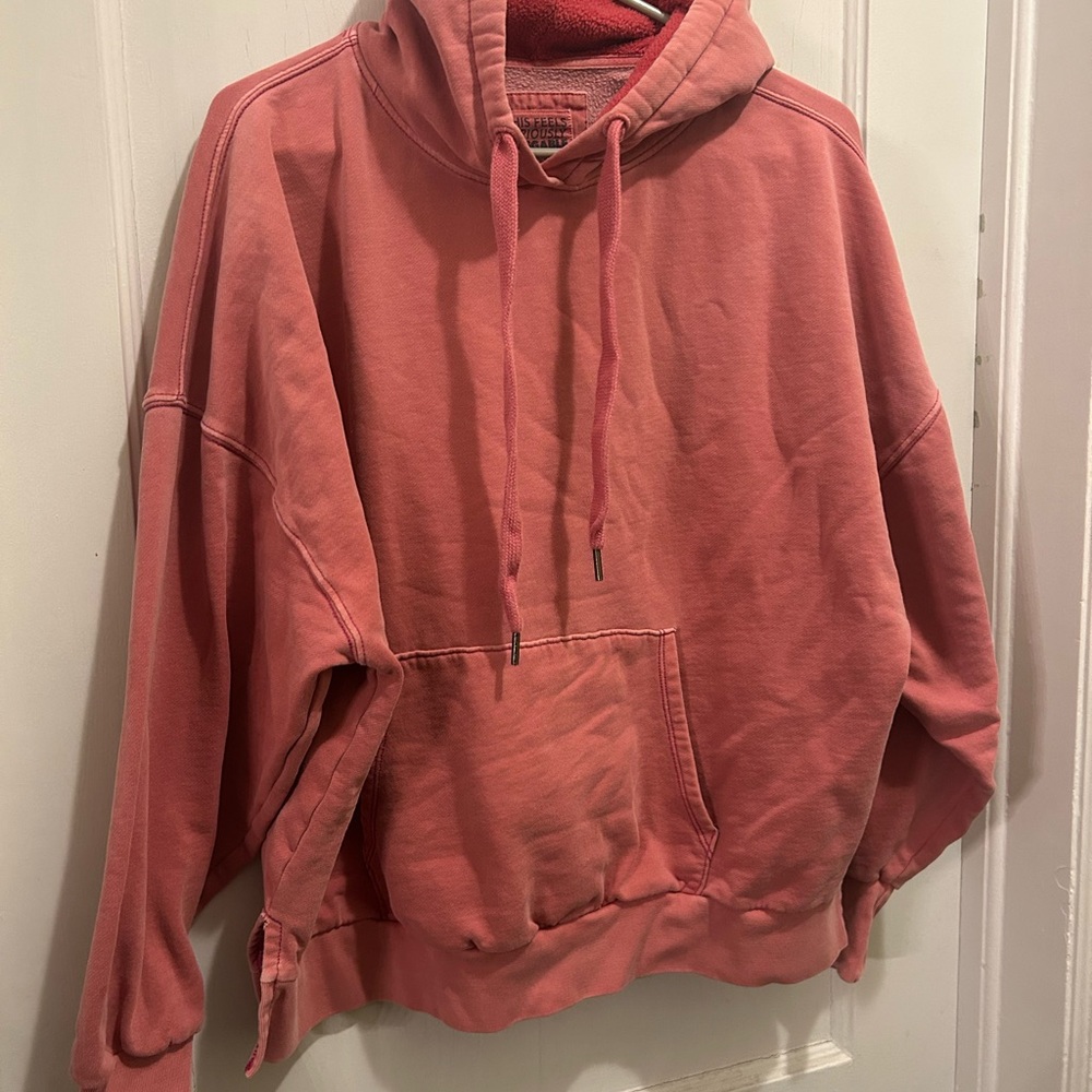 American Eagle Outfitters Pink Hoodie Sweater
